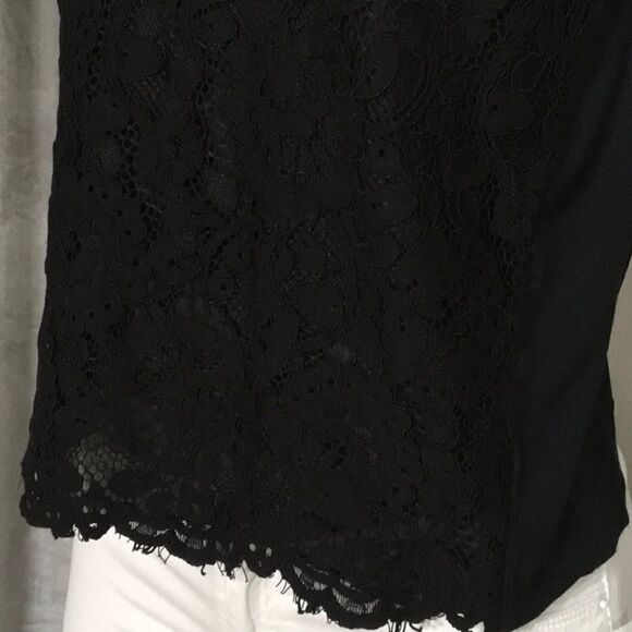 Rachel Rachel Roy black eyelash lace and jersey top. NWOT - Picture 4 of 5